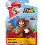 MARIO TANUKI AVEC SUPER FEUILLE : FIGURINE SUPER MARIO 10 CM - FIGURINE NINTENDO ARTICULE - JAKKS