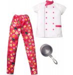 MATTEL - HBV64 - HABIT BARBIE - ACCESSOIRE POUPEE - TENUE CUISINIERE : TABLIER AVEC PANTALON + CASSEROLE - VETEMENT POUPEE