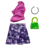 MATTEL - HJT19 - HABIT BARBIE - ACCESSOIRE POUPEE - JUPE VIOLET + SAC A MAIN + COLLIER - VETEMENT POUPEE