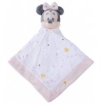 MINNIE LA SOURIS DOUDOU PLAT LANGE BLANC ET ROSE 40 X 40 CM - PELUCHE DISNEY - NICOTOY