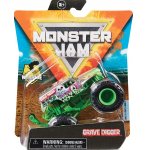 MONSTER JAM GRAVE DIGGER - VEHICULE MINIATURE METAL GRIS ET VERT - SPIN MASTER