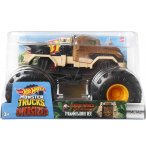 MONSTER TRUCKS OVERSIZED : JURASSIC WORLD TYRANNOSAURUS REX - VOITURE DINO BRUN - VEHICULE ECHELLE 1:24 - SPIN MASTER - GWK96