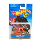 MOTORCYCLE FRIGHT BIKE - HOT WHEELS - MOTO ORANGE ET VIOLET - MINIATURE AVEC FIGURINE - MATTEL - CGC14