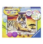 NUMERO D'ART REPOS DU TIGRE MAJESTUEUX - RAVENSBURGER - 28553 - PEINTURE