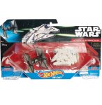 PACK DE 2 VAISSEAUX STAR WARS TIE FIGHTER ET MILLENNIUM FALCON 7.5CM - HOT WHEELS - MATTEL - CGW95