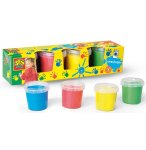 PACK DE 4 POTS DE PEINTURE A DOIGTS COULEURS CLASSIQUES - SES CREATIVE - 00305