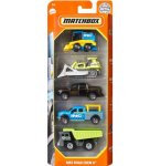 PACK DE 5 VEHICULES MATCHBOX : MBX ROAD CREW II - MATTEL - HFH09 - SET VOITURES MINIATURES - CAMION