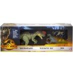 PACK JURASSIC WORLD : DINOSAURE VELOCIRAPTOR BLUE YANGCHUANOSAURUS + OWEN + MOTO - FIGURINE - DINO - MATTEL HLP79