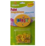 PALET MAGNETIQUE BINGO JAUNE + 100 PIONS DE LOTO - RAMASSE PIONS - LOTOQUINE