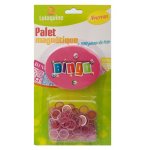 PALET MAGNETIQUE BINGO ROSE + 100 PIONS DE LOTO - RAMASSE PIONS - LOTOQUINE