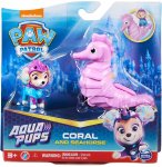 PAT PATROUILLE AQUA PUPS CORAL ET L'HIPPOCAMPE - FIGURINE CHIEN - PAW PATROL - SPIN MASTER - 20139320