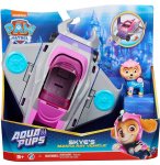 PAT PATROUILLE AQUA PUPS : STELLA ET SON SOUS-MARIN RAIE MANTA - FIGURINE CHIEN - VEHICULE DE LUXE - PAW PATROL - SPIN MASTER - 20140364