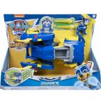 PAT PATROUILLE CHASE AVEC VOITURE DE POLICE TRANSFORMABLE - FIGURINE CHIEN - PAW PATROL MIGHTY PUPS SUPER PAWS - SPIN MASTER