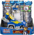 PAT PATROUILLE KNIGHTS RESCUE : CHASE ET SA VOITURE DE POLICE - FIGURINE CHIEN - VEHICULE DE LUXE - PAW PATROL - SPIN MASTER - 20135917