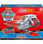 PAT PATROUILLE MOTO PUPS : WILDCAT AVEC SA MOTO A RETROFRICTION - FIGURINE CHAT - VEHICULE DE LUXE - PAW PATROL - SPIN MASTER - 20129832