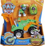 PAT PATROUILLE ROCKY AVEC SON CAMION DE RECYCLAGE + DINOSAURE MYSTERE - FIGURINE CHIEN - PAW PATROL DINO RESCUE