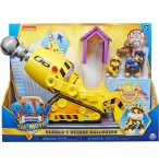 PAT PATROUILLE RUBEN ET SON GRAND BULLDOZER DELUXE TRANSFORMABLE + 3 FIGURINES CHIEN - PAW PATROL THE MOVIE - SPIN MASTER