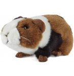 PELUCHE COCHON D'INDE BLANC BRUN ET NOIR 18 CM - LIVING NATURE 