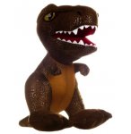 PELUCHE DINOSAURE T-REX BRUN 30 CM - TYRANNOSAURE REX - JURASSIC WORLD - PELUCHE LICENCE