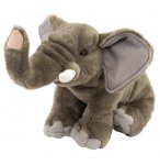 PELUCHE ELEPHANT GRIS 33 CM - ANIMAUX DE LA SAVANE - WILD REPUBLIC - 11498