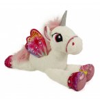 PELUCHE GEANTE : LICORNE COUCHEE BLANCHE AVEC AILES 88CM - ANIMAUX FANTASTIQUE