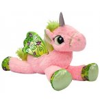 PELUCHE GEANTE : LICORNE COUCHEE ROSE AVEC AILES 88 CM - ANIMAUX FANTASTIQUE