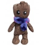 PELUCHE JEUNE GROOT MARRON AVEC ECHARPE 32 CM - MARVEL - DC - DOUDOU LICENCE