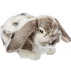 PELUCHE LAPIN GRIS AUX OREILLES TOMBANTES 27 CM - CLASSIC ANIMAUX DE LA FERME - LIVING NATURE 