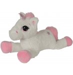 PELUCHE LICORNE GEANTE BLANCHE 1 METRE 25 - ANIMAUX FANTASTIQUE - NICOTOY - 5831414