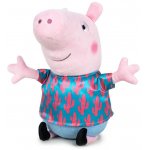 PELUCHE PEPPA PIG : GEORGE CHEMISE CACTUS 31 CM - PELUCHE LICENCE PEPPA LE COCHON