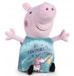 PELUCHE PEPPA PIG ROBE TURQUOISE LICORNE 32 CM - PELUCHE LICENCE PEPPA LE COCHON