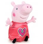 PELUCHE PEPPA PIG TENUE COEUR 31 CM - PELUCHE LICENCE PEPPA LE COCHON