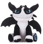PELUCHE TONERRE DRAGON NOIR 40 CM - PELUCHE LICENCE DRAGONS