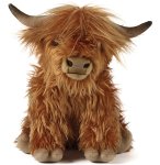 PELUCHE VACHE HIGHLAND AVEC SON 33 CM - LIVING NATURE - AN341