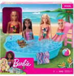 PISCINE GLAMOUR AVEC TOBOGGAN ET POUPEE BARBIE MATTEL - GHL91 - ACCESSOIRE POUPEE