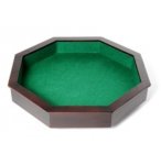 PISTE DE DES OCTOGONALE BOIS / FEUTRINE 38,5 CM - ENGELHART - JEU DE DES