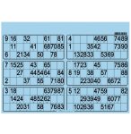 PLAQUE DE 6 GRILLES DE LOTO RIGIDE 1,5MM BLEU - CARTONS LOTO - CARTALOTO