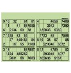 PLAQUE DE 6 GRILLES DE LOTO RIGIDE 1,5MM VERT - CARTONS LOTO - CARTALOTO