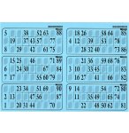 PLAQUE DE 6 GRILLES DE LOTO RIGIDE 1MM BLEU - CARTONS LOTO - LOTOQUINE