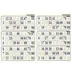 PLAQUE DE 6 GRILLES DE LOTO RIGIDE 1MM IVOIRE - CARTONS LOTO - LOTOQUINE