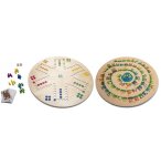 PLATEAU JEUX DE SOCIETE GEANTS EN BOIS 3 EN 1 : OIE, LUDO, TOC - FORMAT XXL - BS TOYS