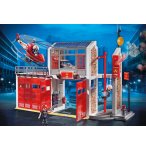 PLAYMOBIL CITY ACTION 9462 CASERNE DE POMPIERS AVEC HELICOPTERE
