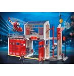 PLAYMOBIL CITY ACTION 9462 CASERNE DE POMPIERS AVEC HELICOPTERE