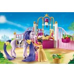 PLAYMOBIL PRINCESSE 6855 ECURIE AVEC CHEVAL A COIFFER ET PRINCESSE