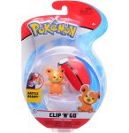 POKEMON CLIP 'N' GO : TEDDIURSA ET SA POKE BALL - POKEBALL - FIGURINE - TOMY - 37421