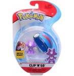 POKEMON CLIP 'N' GO : TOXIZAP ET SA  SUPERBALL - FIGURINE ET SUPER BALL - TOMY 37423