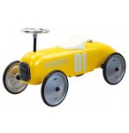 PORTEUR VOITURE DE COURSE VINTAGE METAL JAUNE - VILAC - 50837