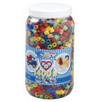 POT DE 1400 PERLES A REPASSER HAMA MAXI COULEURS ASSORTIES - 8543