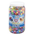 POT DE 1400 PERLES A REPASSER HAMA MAXI COULEURS ASSORTIES PASTEL - 8541