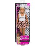 POUPEE BARBIE BLONDE FASHIONISTAS : JUPE ROSE ET HAUT BLANC - MATTEL - FXL51